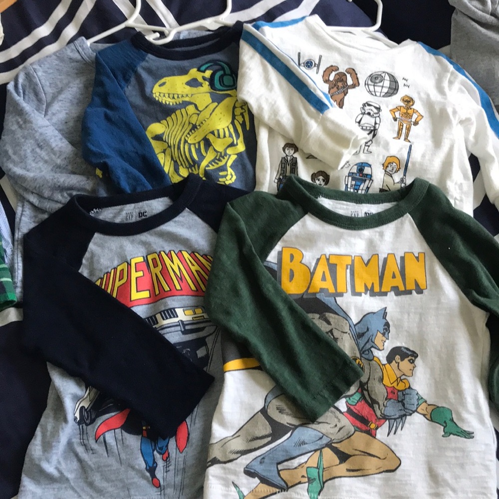 Bundle of 5 Gap long sleeve shirts 18-24 months